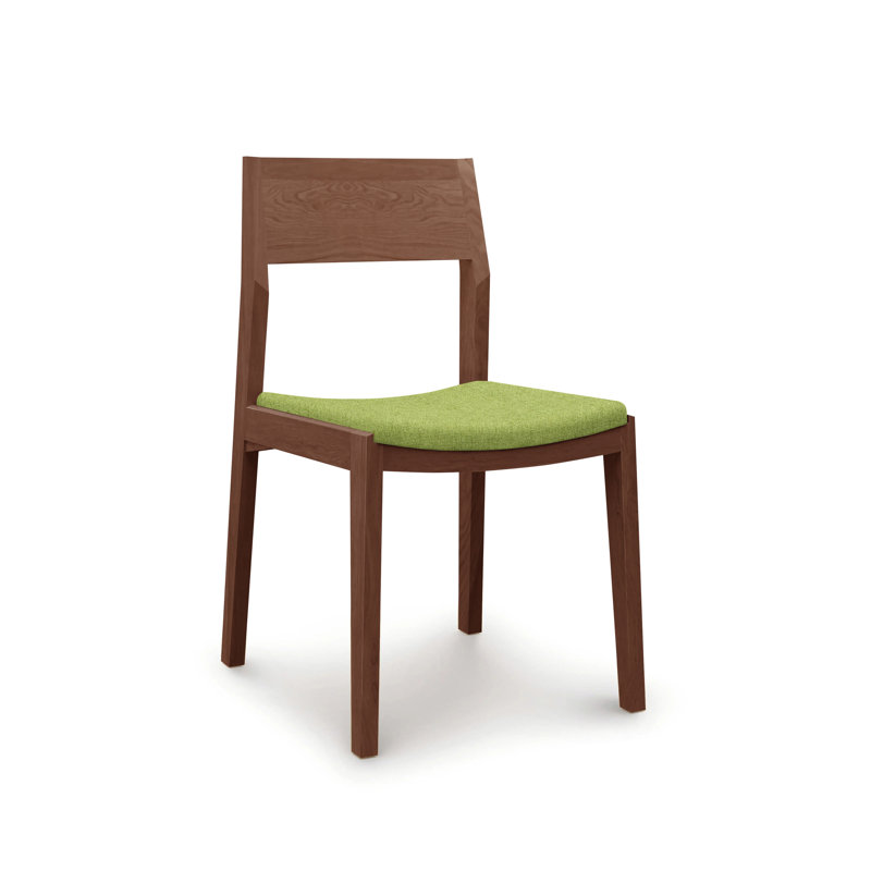 Iso Side Chair, Spring Polyester, Natural Walnut