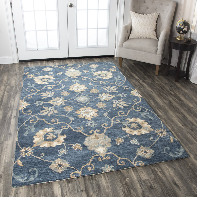 Venedy Hand Tufted Wool Indoor Rug, Rectangle 9' x 12'