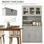 Kitchen Pantry Cabinet With Microwave Stand, Hutch, Drawers, And Adjustable Shelves | Gift Idea-690707236