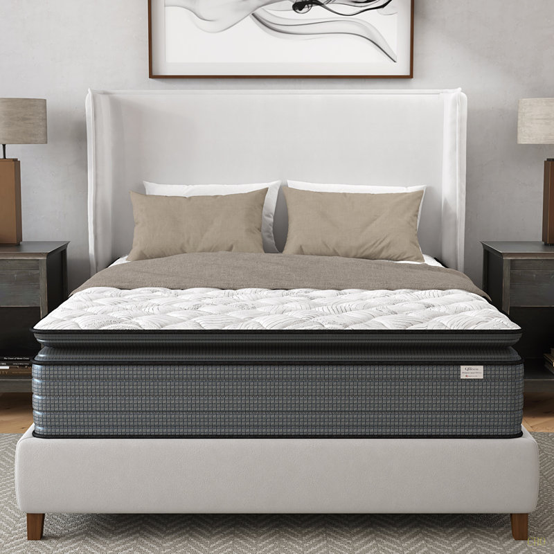 Matelas à plateau-coussin hybride 14 po Isabella Isabella, certifié Certipur-US, fabriqué aux États-Unis