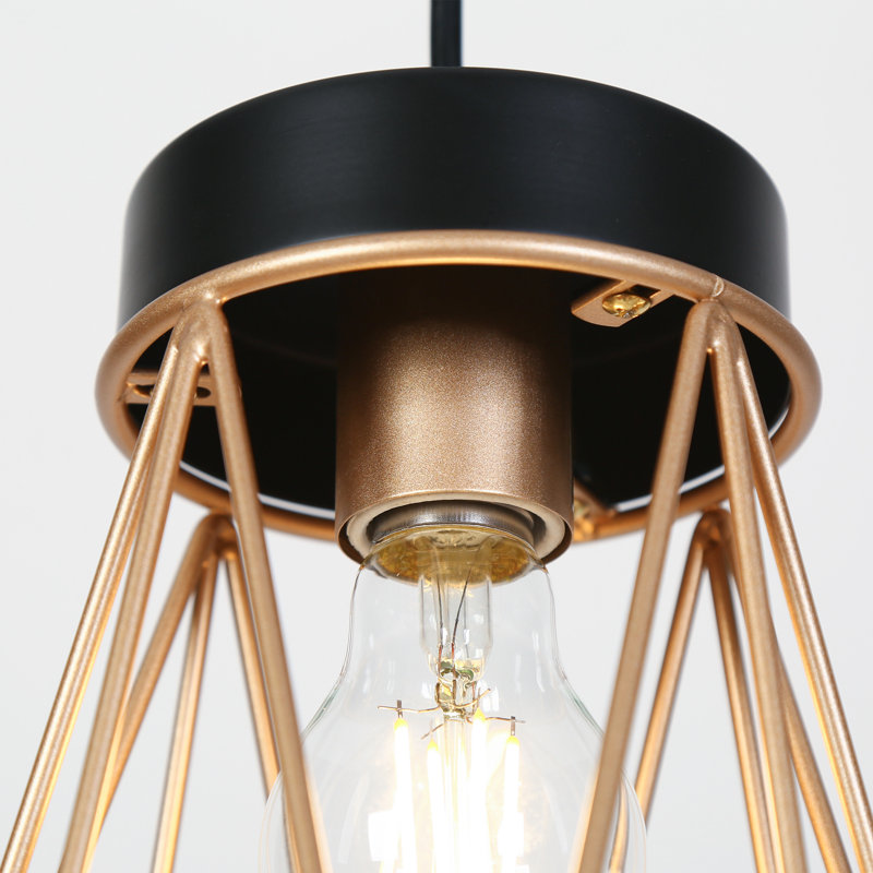Olajawon 1-Light Gold Geometric Single Pendant(1-Set)