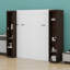 Lit escamotable mural Murphy avec portes de rangement-113257698