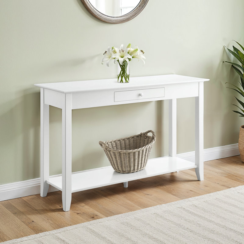 Console de 48 po avec tablette Carbin, Blanc
