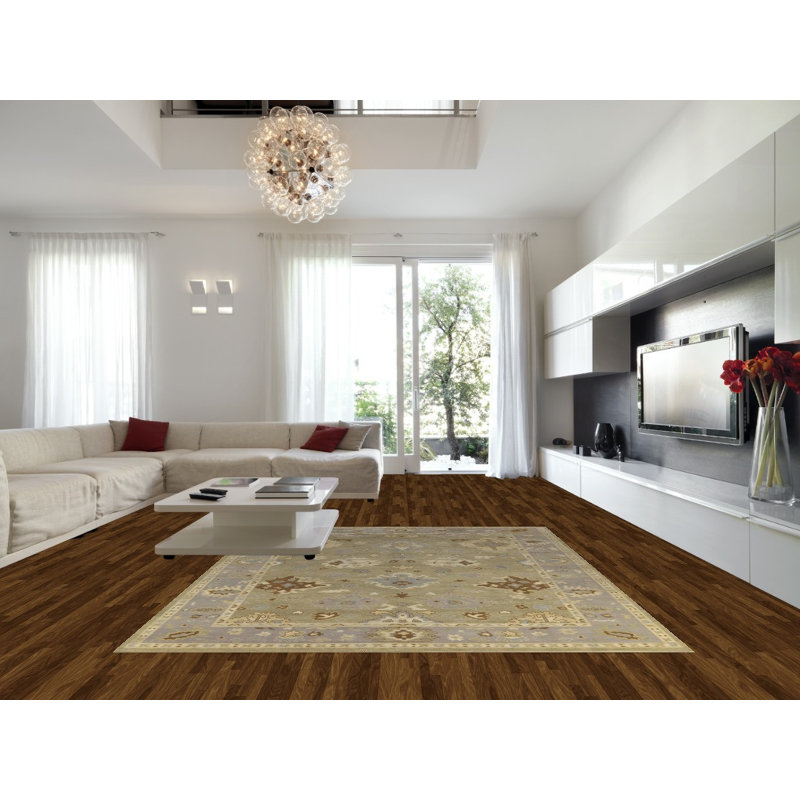 Tapis vert clair Oushak 9 x 12