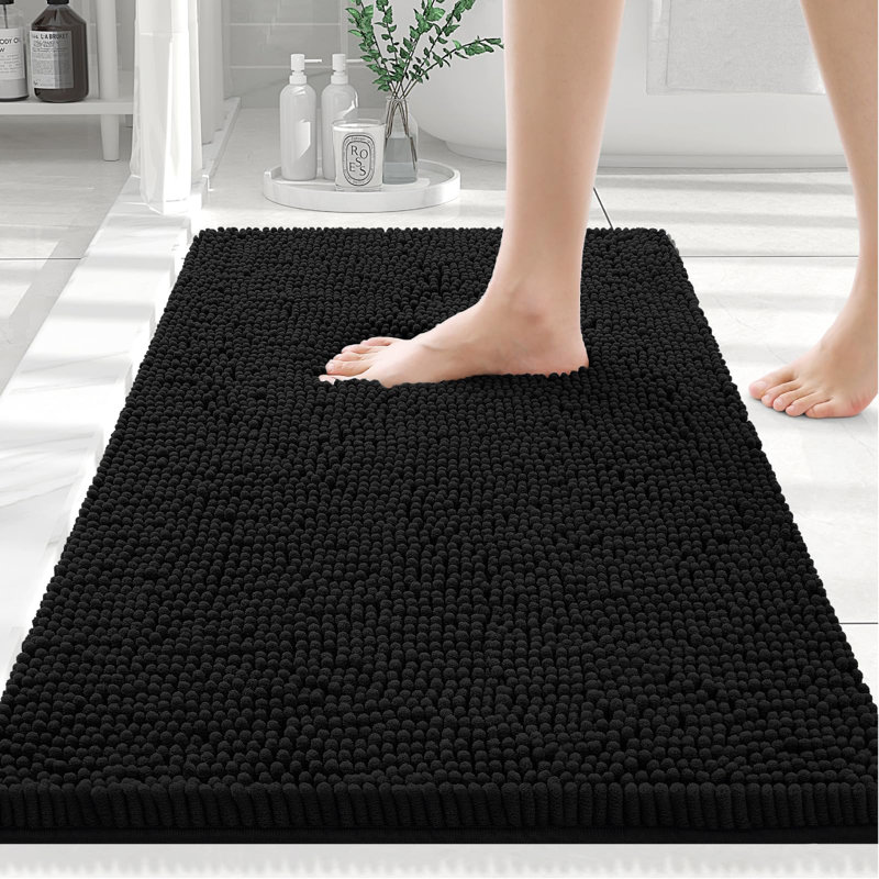 Tapis pour salle de bain Wagnon, Charbon de bois, L 20 po x L 30 po