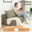 Lit simple pliable en velours côtelé, sièges mi-doux, design moderne pour bureau à domicile ou chambre d'amis, lit simple, sièges, petits espaces de style