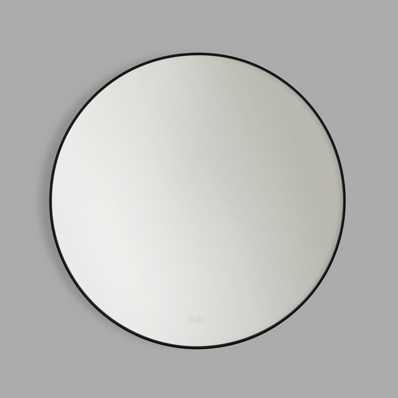 Miroir rond Cadre 36x36 de Génération Lighting , Nuit noire, 36 po x 36 po