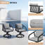 Ensemble de 2 fauteuils de salle à manger pivotants en aluminium avec coussins-930962886-930962887