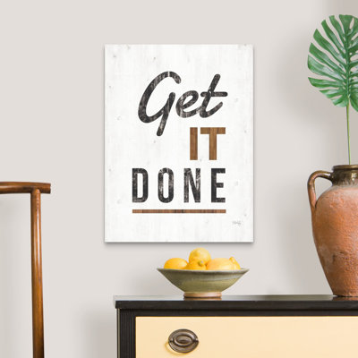 Reproduction d’art textuel sur toile, "Get It Done" par Marla Rae