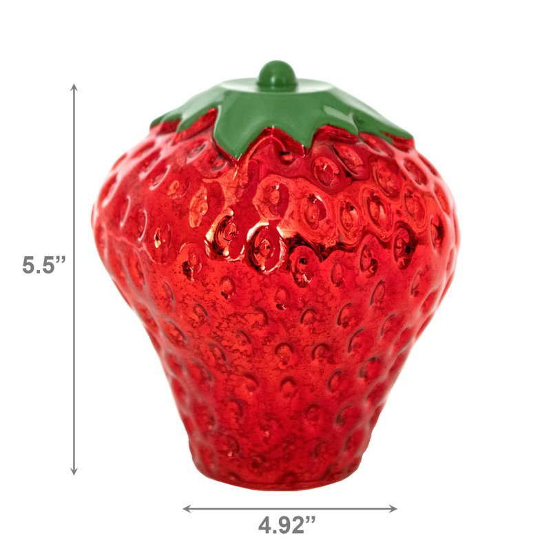 Led Glass Strawberry Decor