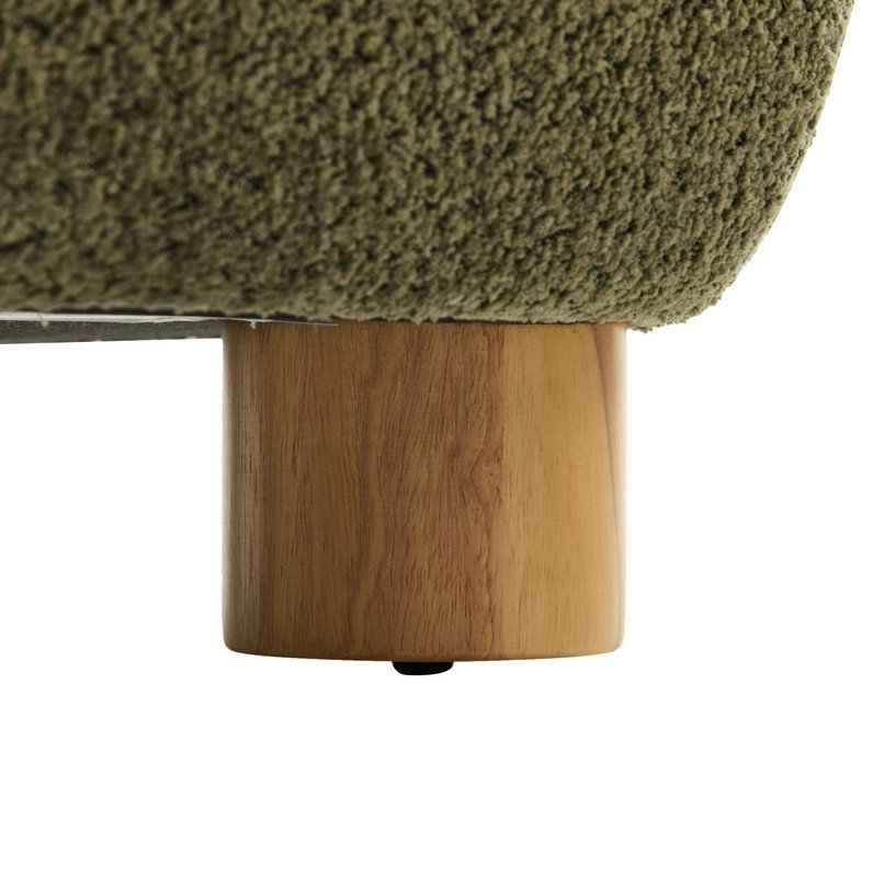 Chaise d'appoint rembourrée Boucle, vert olive, Vert olive