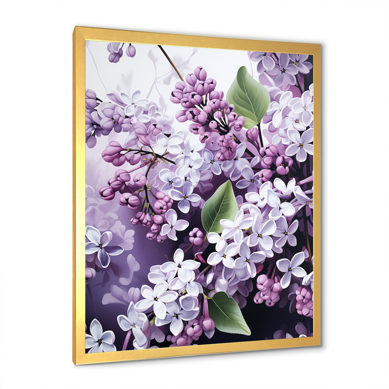 Magnifique paysage de rêve lilas V, H 40 po x l 30 po x P 1,5 po, Cadre doré simple