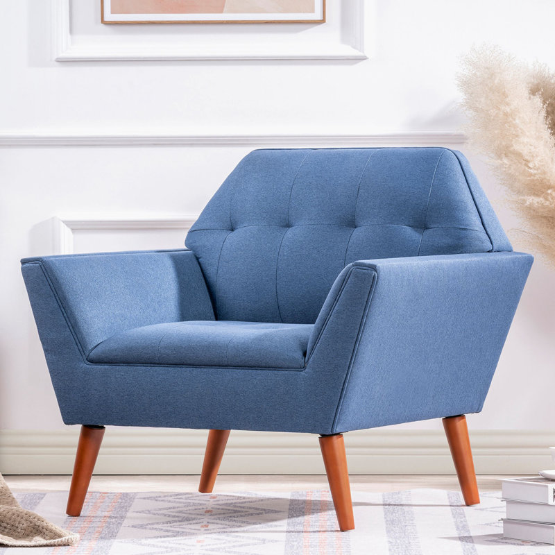 Méridienne Huel, 100% polyester bleu