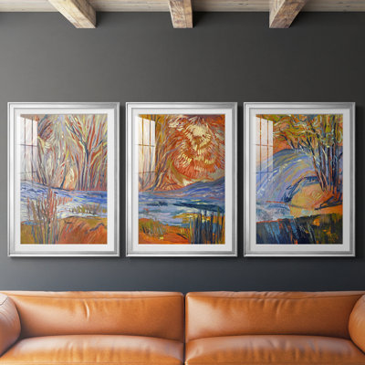 Cadmium Winter Solstice I - reproduction sur mesure encadrée de qualité supérieure - 3 pièces