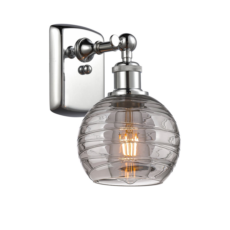 Luminaire suspendu sphère simple 1 lumière Metter 6SM, Chrome poli
