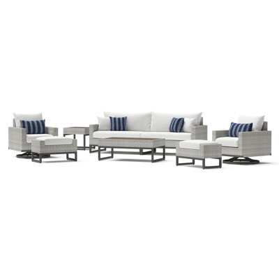 8 Piece Motion Deep Seating Patio Conversation Set