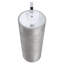 Lavabo de salle de bain piédestal en porcelaine vitreuse avec trop-plein-49277007
