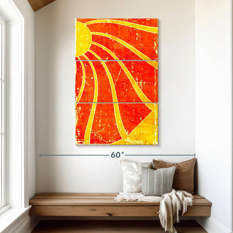 Kerner Grunge Sun Rays, 50" H x 32" W