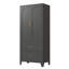 71? White Metal Wardrobe Cabinet With Drawers-1109683178