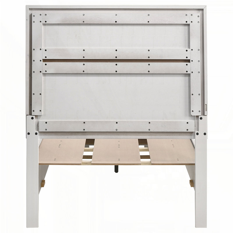 Lit avec rangement, Simple, Blanc