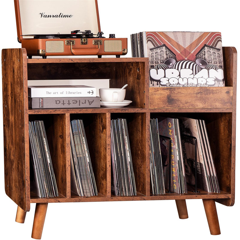 80cm Record Player Stand, Brown