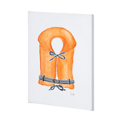 Lifejacket II a Hand Embelished Textured Canvas