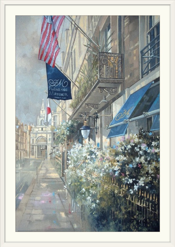 «Anjuma Flemings Hotel, Half Moon Street, London» par Peter Miller, reproduction d'art, H 44 po x l 32 po x P 1 po