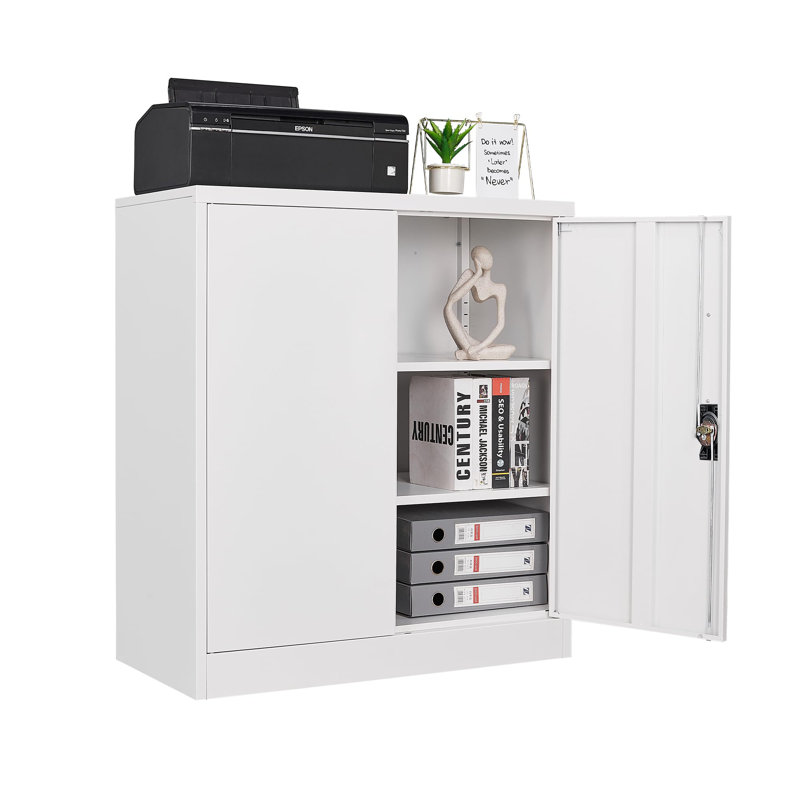 Steel Single Storage Cabinet ( 35.43'' H x 31.5'' W x 15.75'' D), White