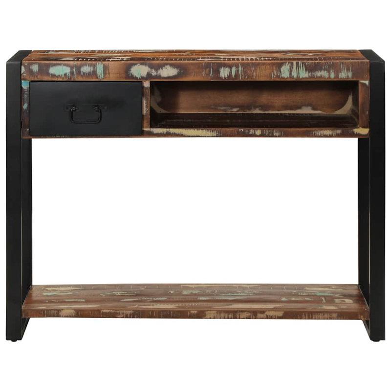100 cm W Solid Wood Top Console Table, Multicolour
