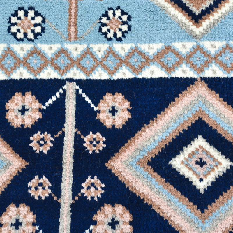 Hudson Hand Knotted Geometric Area Rug, Rectangle 5' x 8'