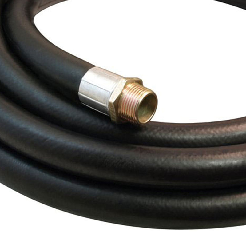 Apache NPT Farm Fuel Transfer Hose w/ Male Ends, Black, 1" H x 1" W x 168" D