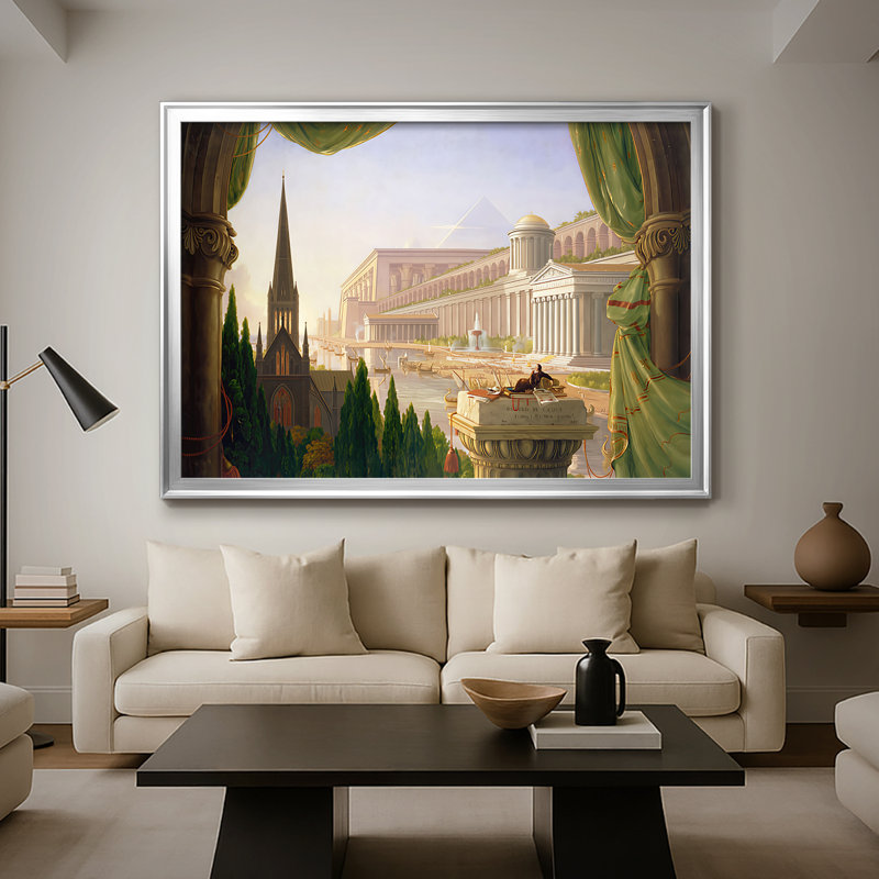 «The Course of Empire: Consummation-Thomas Cole», toile tendue avec châssis 1836, 30 x 5 x 42,5, Toile avec cadre, Argent