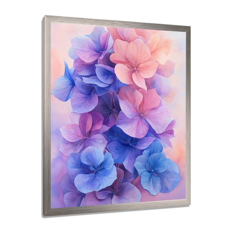 Gibbs - Floral Wall Art Prints, H 20 po x l 12 po, Picture Framed, Argent argent