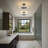 Modern 3-Light Sputnik Semi Flush Mount Ceiling Light With Clear Glass Globes-1499055992