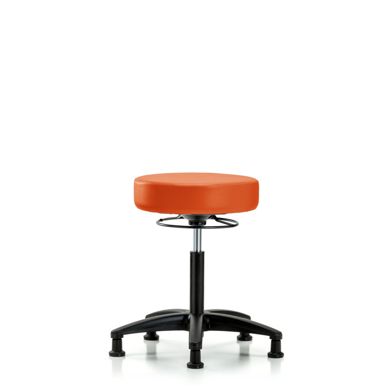 Tabouret de laboratoire à hauteur réglable Phoebe, Patins, Orange