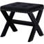 Banc d'appoint rembourré en velours avec garniture cloutée, banc de siège capitonné pour le vestibule, noir-1165352721