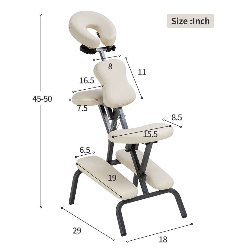 Faux Leather Massage Chair, Cream Faux Leather