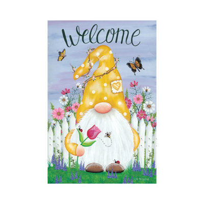 Spring Garden Gnome by Lisa Kennedy - Wrapped Canvas Painting