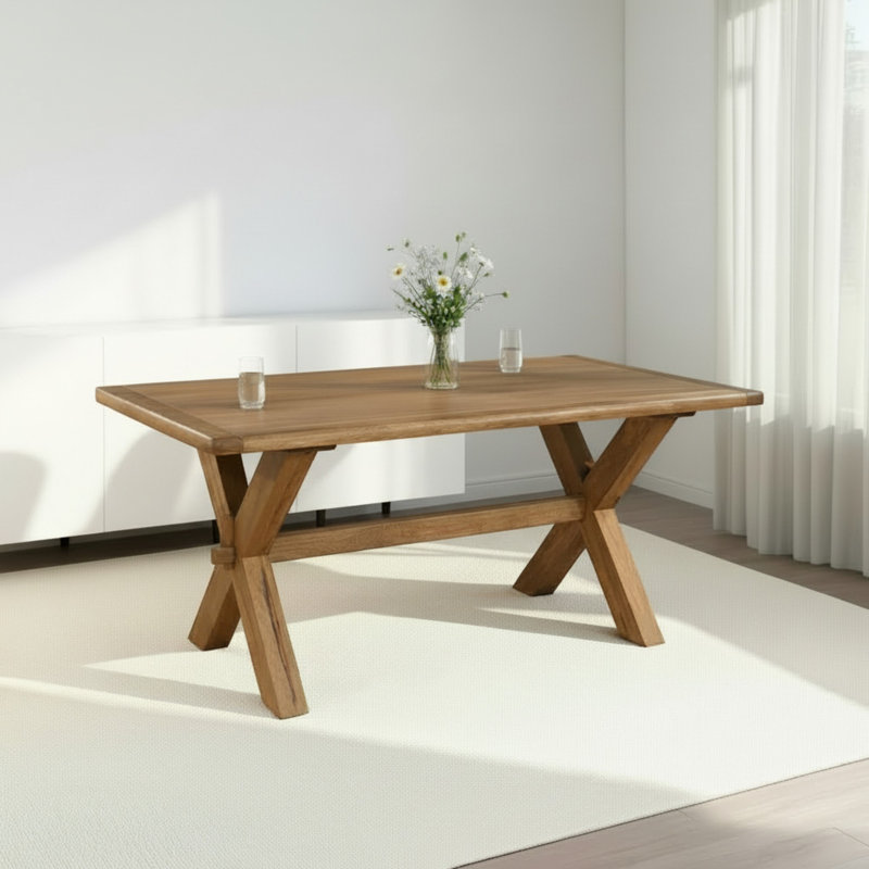 Dorchester Solid Wood Dining Table, 76cm H x 135cm W x 90cm D