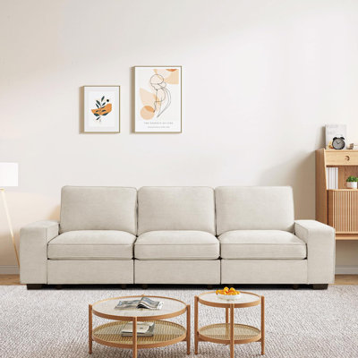Rizal Modular Sectional Sofa Modern Chenille Couch with  Storage Space USB Charge Port and Removable Cover