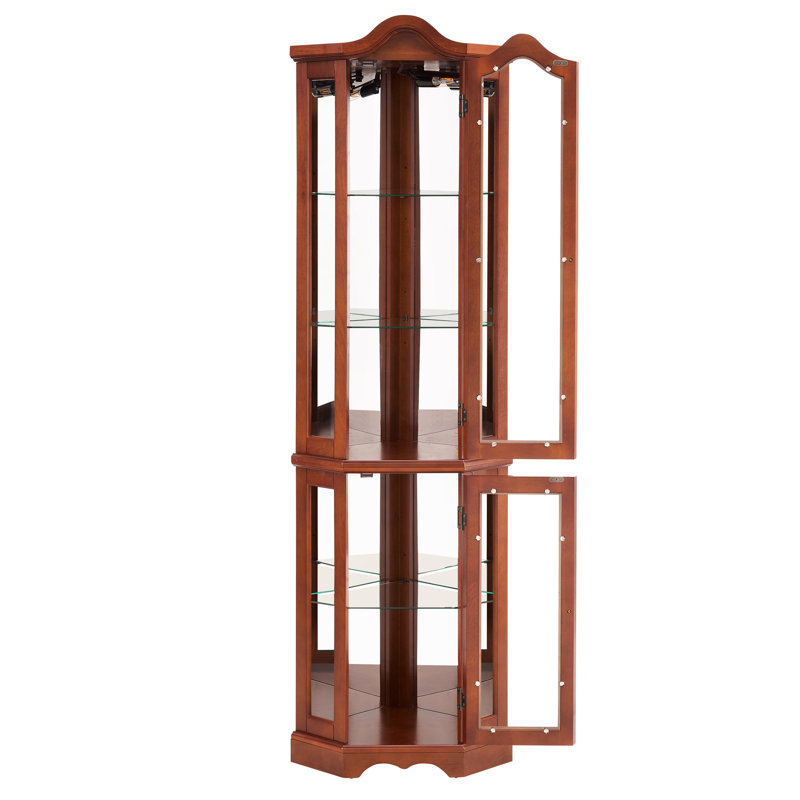 Noyer Curio - tablettes réglables avec miroir