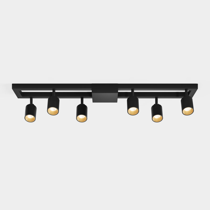 Vidalite 35" 6 - Light LED Integrated, Square Tracklight Kit, Matte Black