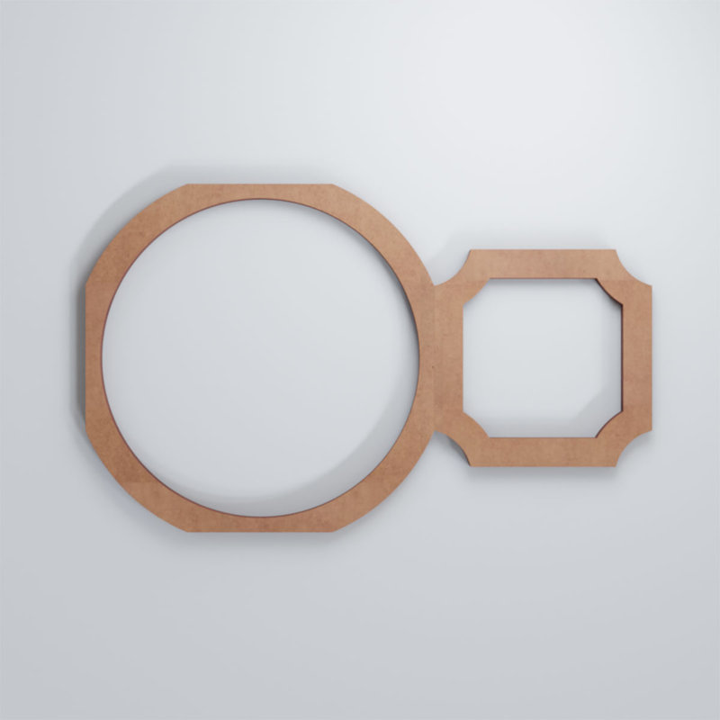 Panneaux muraux décoratifs en bois, H 7 3/8 po x l 12 po x P 1/4 po, Naturel
