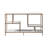 Carbone Modern Media Console Table with Open Geometric Shelves and Faux Marble Top