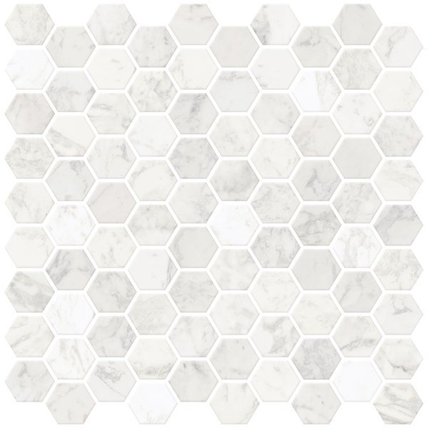25.4cm W x 25.4cm L Vinyl Peel and Stick Mosaic Tile