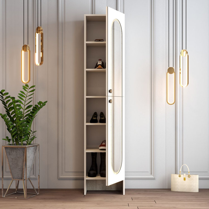 Almendarez Hall Stand, Cream/Travertine