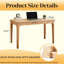 Bureau en bois massif avec tiroirs-429350998
