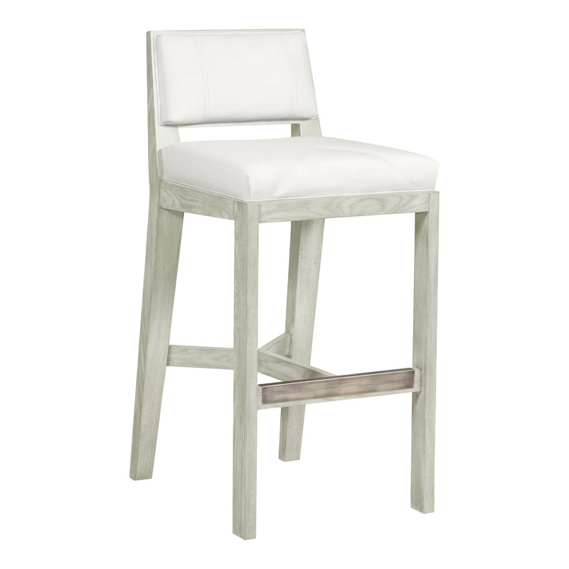 Scoville By Thom Filicia Upholstered Counter Stool with Solid Wood Frame, Wrenn, Tommy Snow