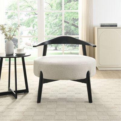Chaise d'appoint rembourrée, chaises de salon modernes, fauteuil de lecture pour chambre à coucher au soleil, beige, supporte 300 lb