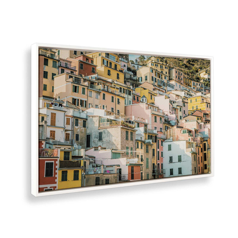 Hillside Palette Canvas Print, 12.75" H x 18.75" W x 1.75" D, Opaque White Framed